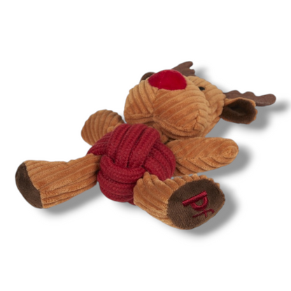 Riley Reindeer Rope Ball Plush Christmas Dog Toy