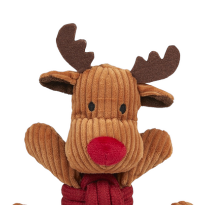 Riley Reindeer Rope Ball Plush Christmas Dog Toy