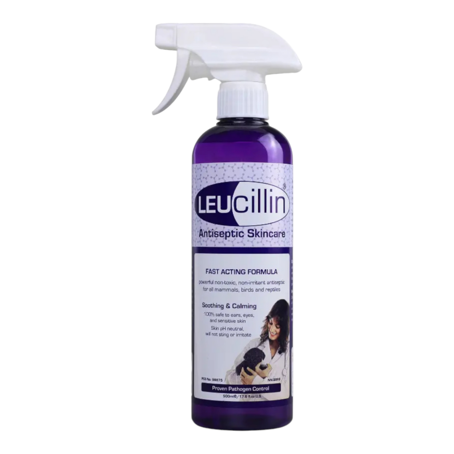 Leucillin Antiseptic Pet SkinCare Solution Spray - Anti-Fungal Instant Germ Killer