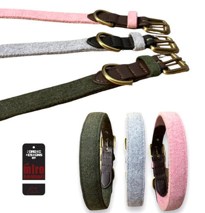 Miro & Makauri 'Nordic Designs' "Wool Felt Dog Collars"