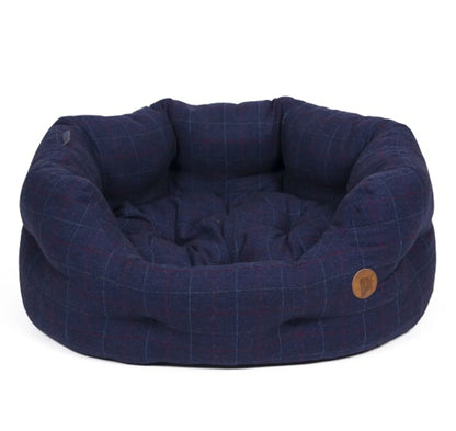 Midnight Tweed Oval Dog Bed