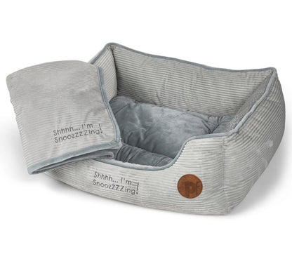 Grey Cord Pet Comforter Blanket